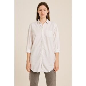 Frank‎ & Eileen Women Mary White Cotton Shirt - Relaxed Fit - Large